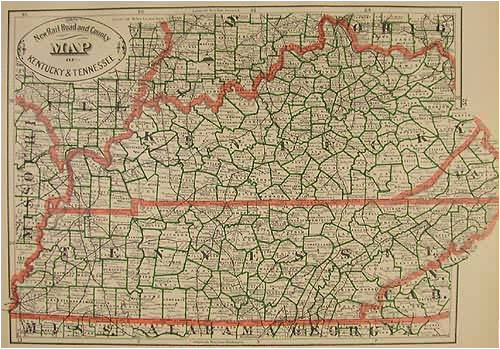 map of kentucky and tennessee fresh new rail road and county map of