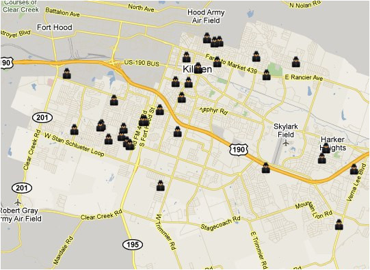killeen tx burglary map spotcrime the public s crime map