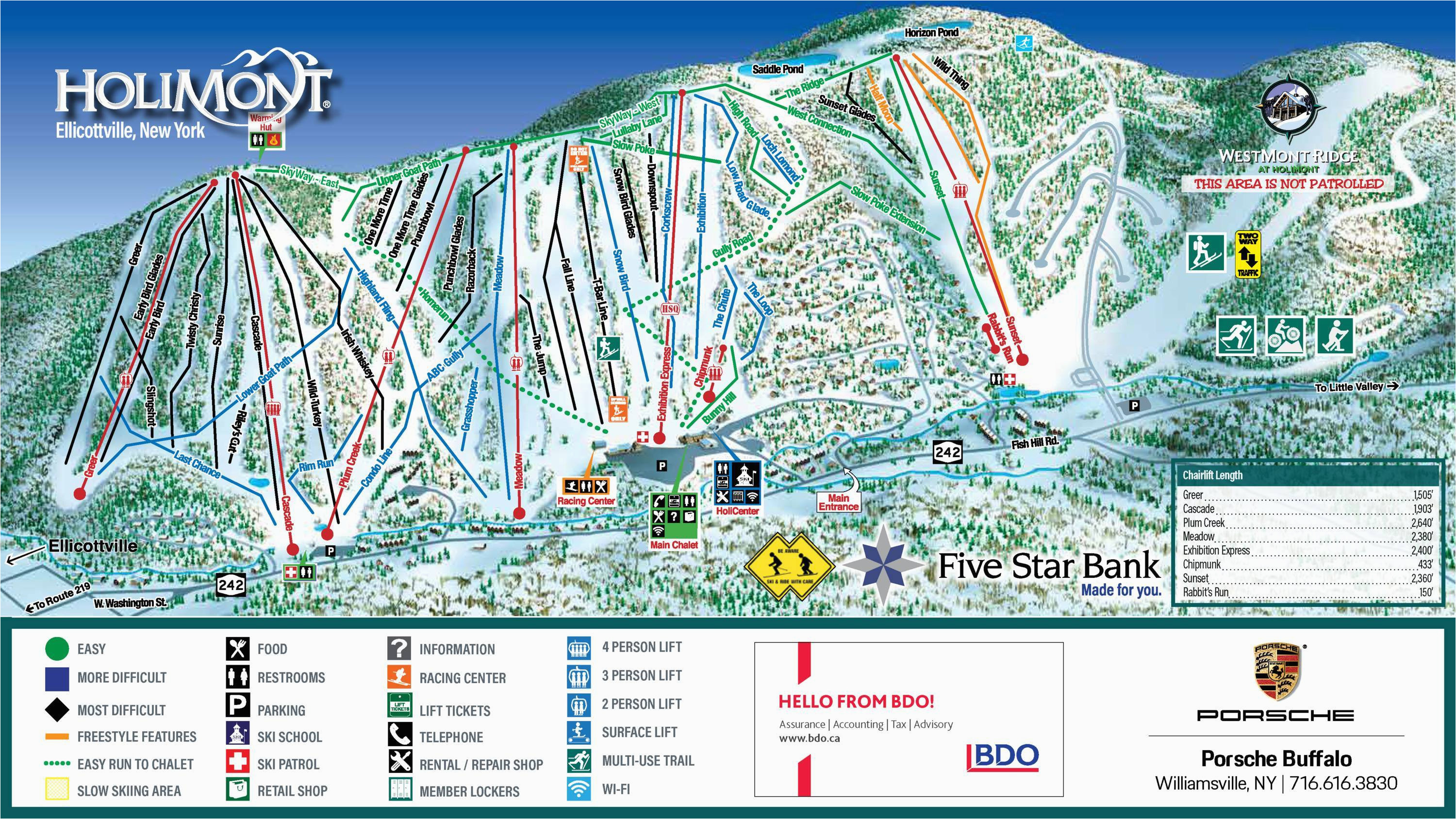 Ski oregon Map Trail Map Holimont.