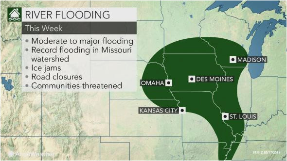 river flooding to persist well into spring 2019 over central us