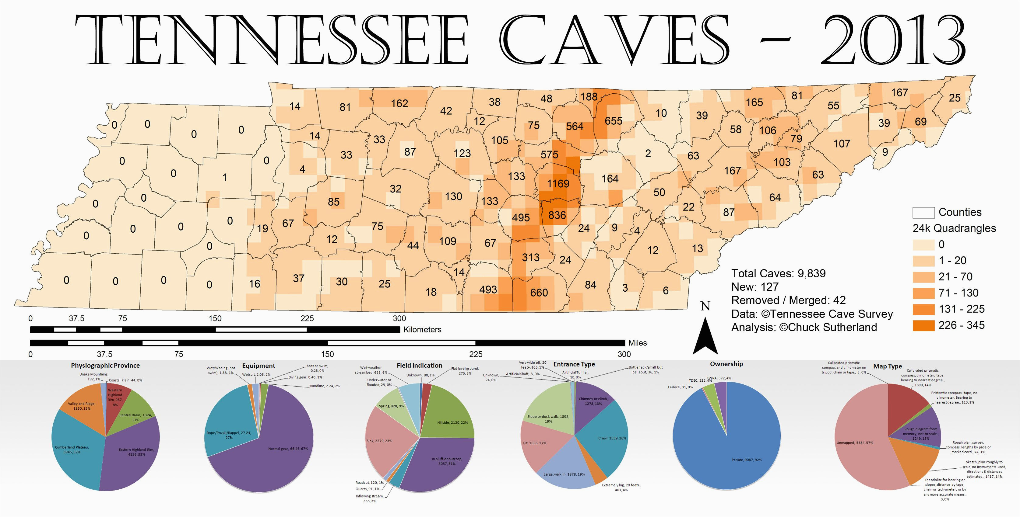tennessee cave density 2013 maps geography history politics