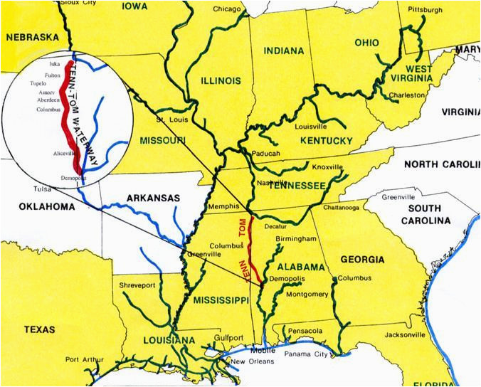 Tennessee Tombigbee Waterway Charts