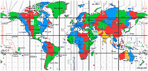 usa time zones map with current local time 12 hour format