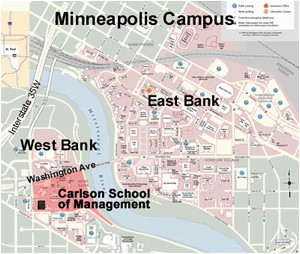 University Of Minnesota East Bank Map  secretmuseum