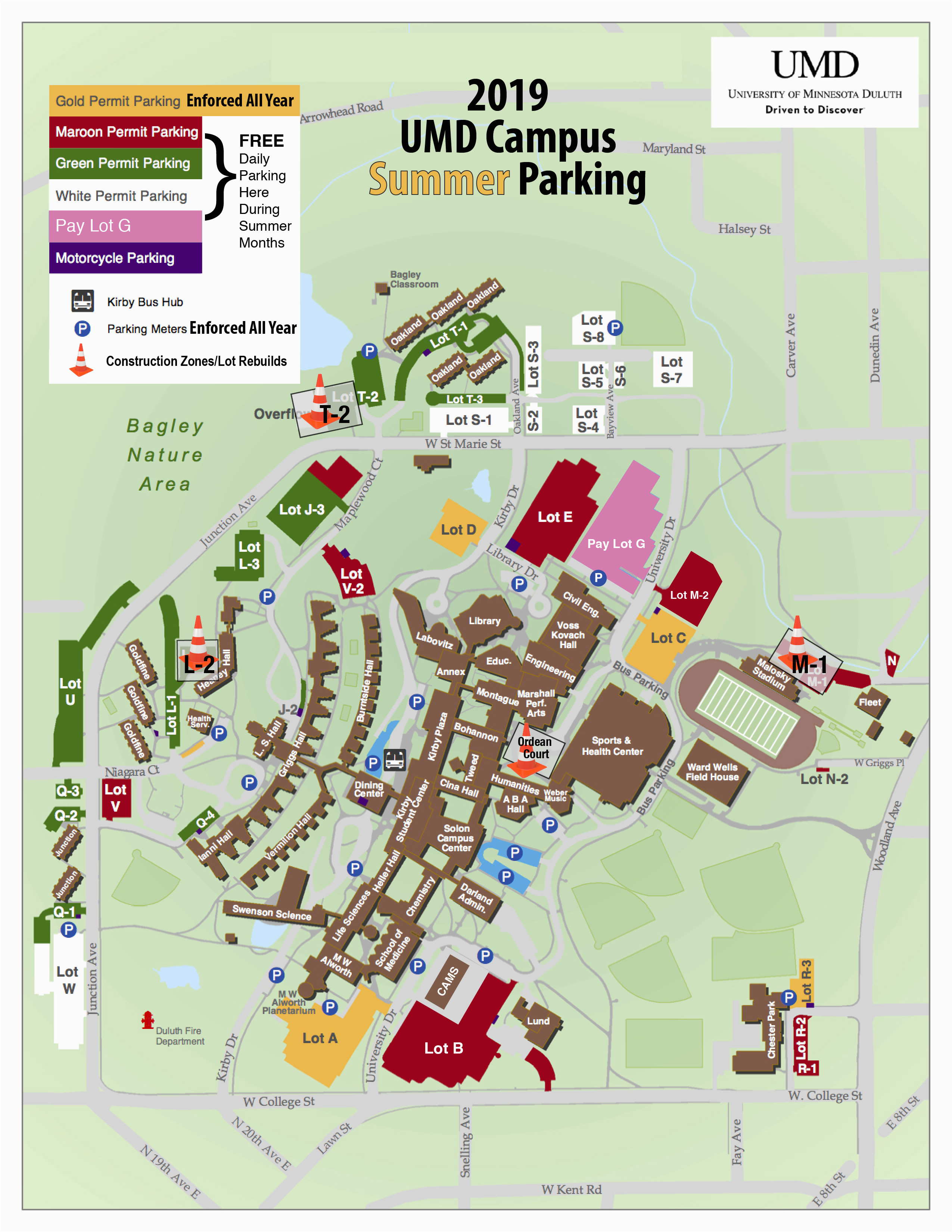 University Of Minnesota Parking Map Transportation Parking Services Umd Of University Of Minnesota Parking Map 