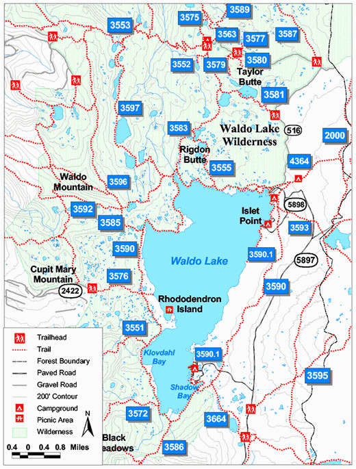 campgrounds oregon map