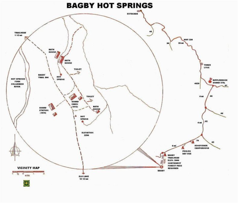 map of bagby hotsprings go here bagby hot springs hot springs