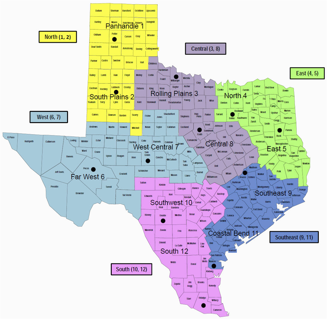 4 Regions Of Texas Worksheets
