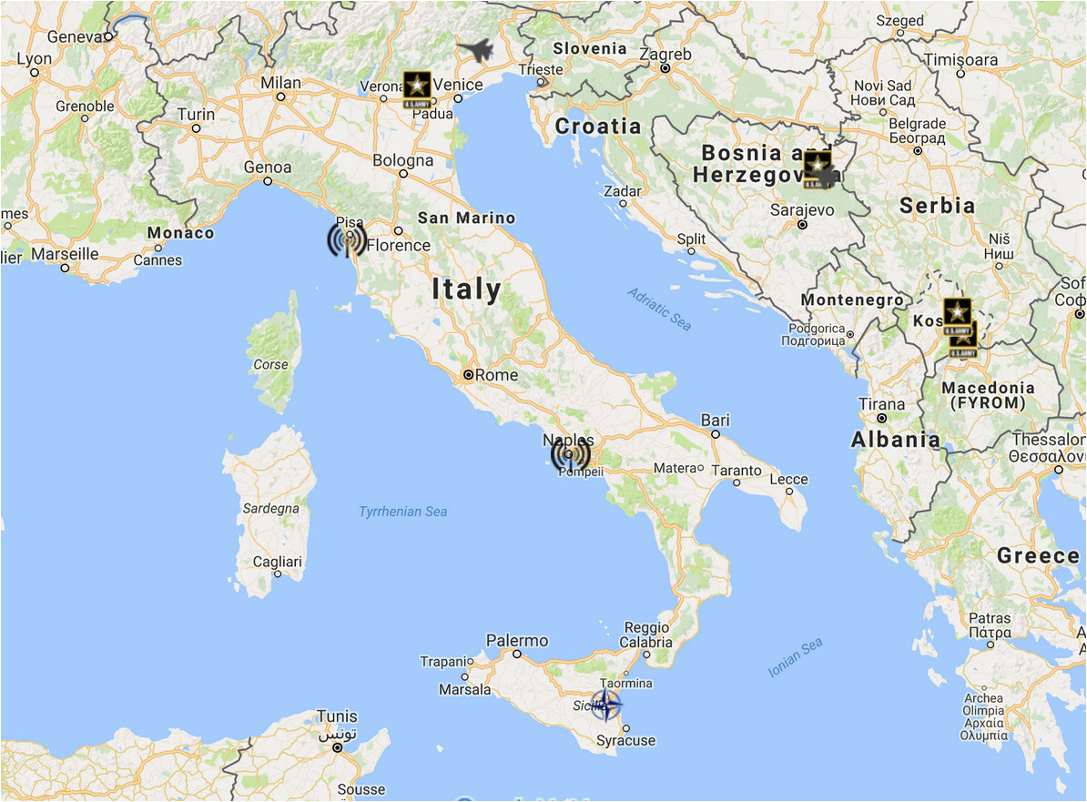 Us Military Bases In Italy Map Images And Photos Finder 