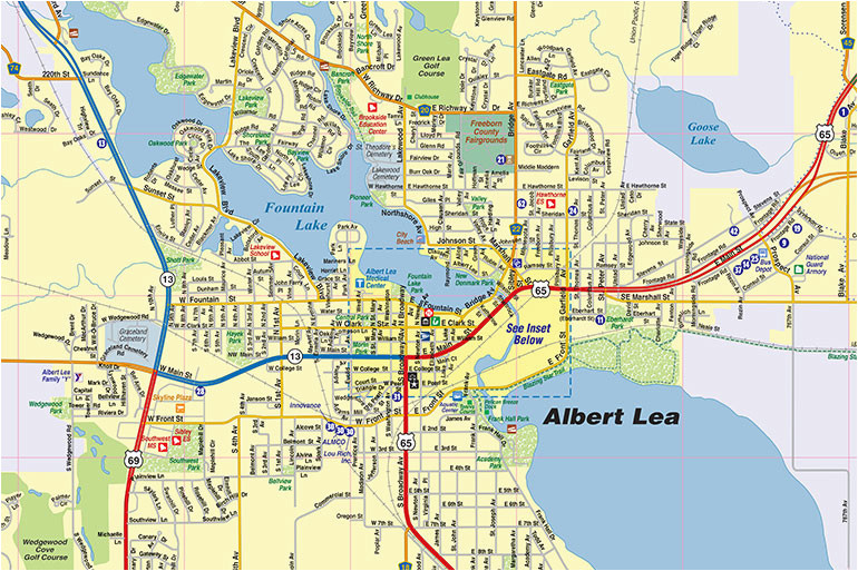 Albert Lea Minnesota Map | secretmuseum