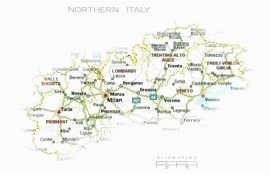 map of north italy regions