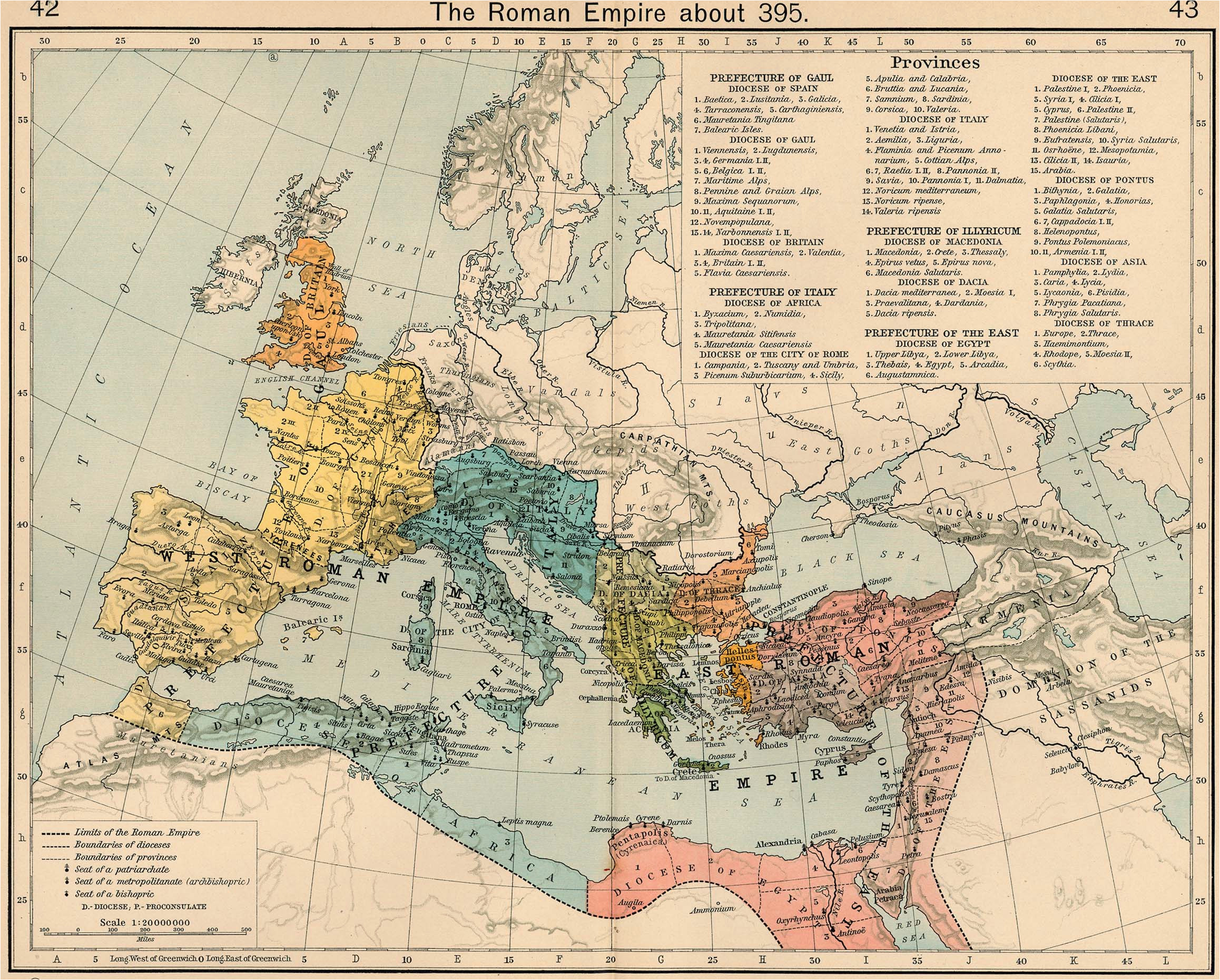 ancient map of the western roman empire