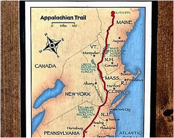 appalachian trail map etsy