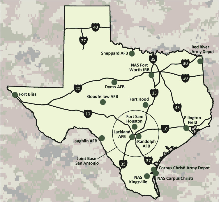 Army Bases In Texas Map Air Force Bases Texas Map Business Ideas 2013 Of Army Bases In Texas Map 