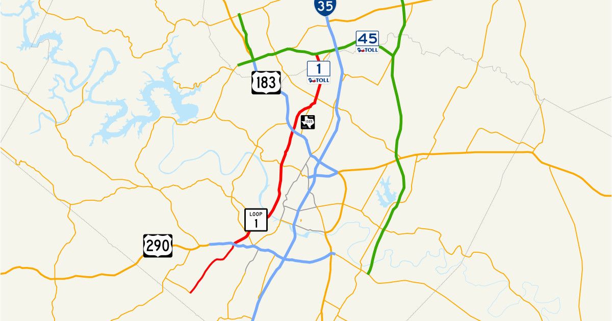 Austin Texas Toll Road Map Texas State Highway Loop 1 Wikipedia Of Austin Texas Toll Road Map 1200x630 Cropped 