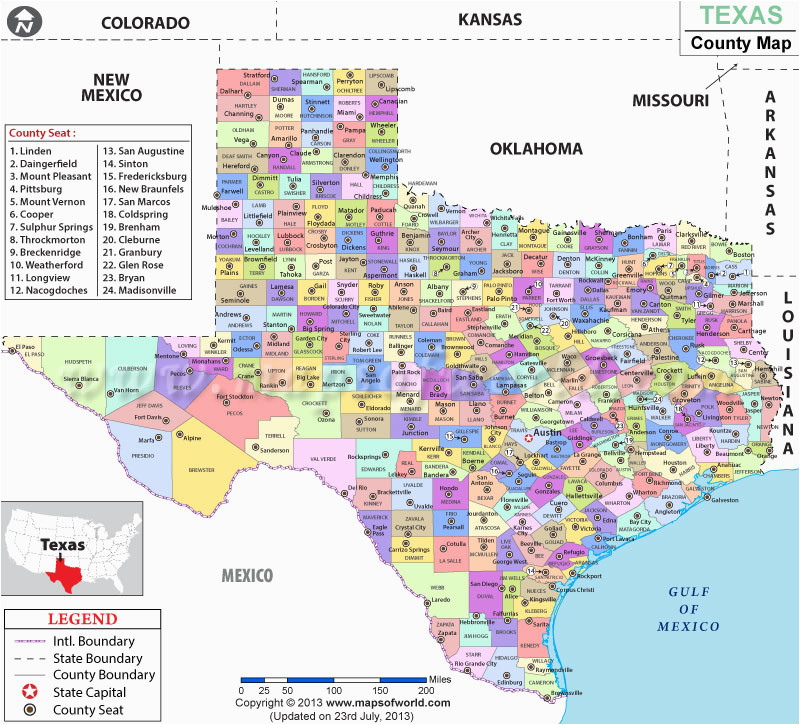 Texas County Map With Zip Codes