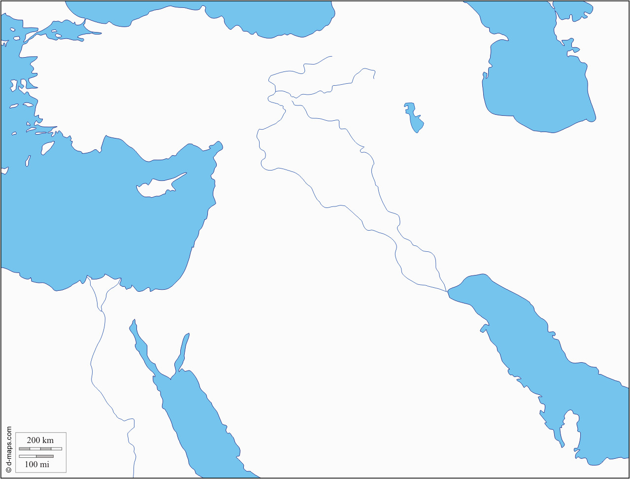 fertile crescent free map free blank map free outline map free