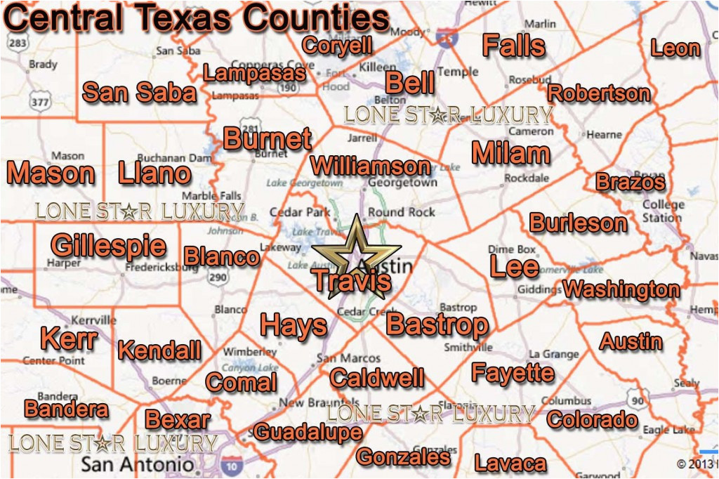 Central Texas County Map Map Of Central Texas Counties Business Ideas 2013 Of Central Texas County Map 