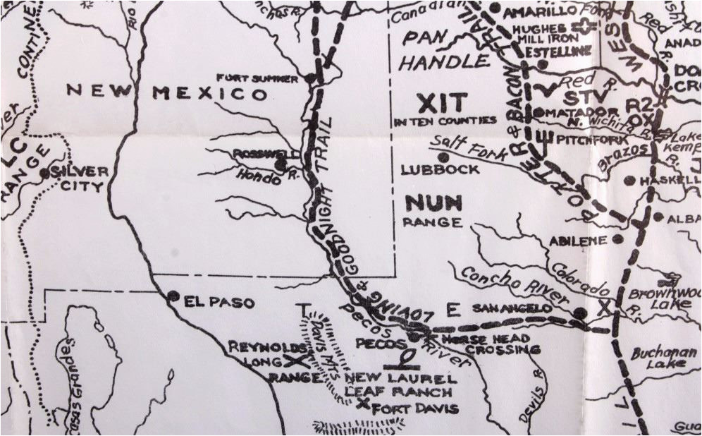 early 1900 s texas trails map