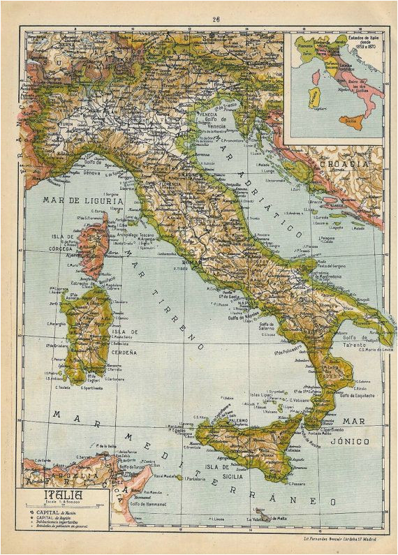 1942 italy map original antique would love this in my italian