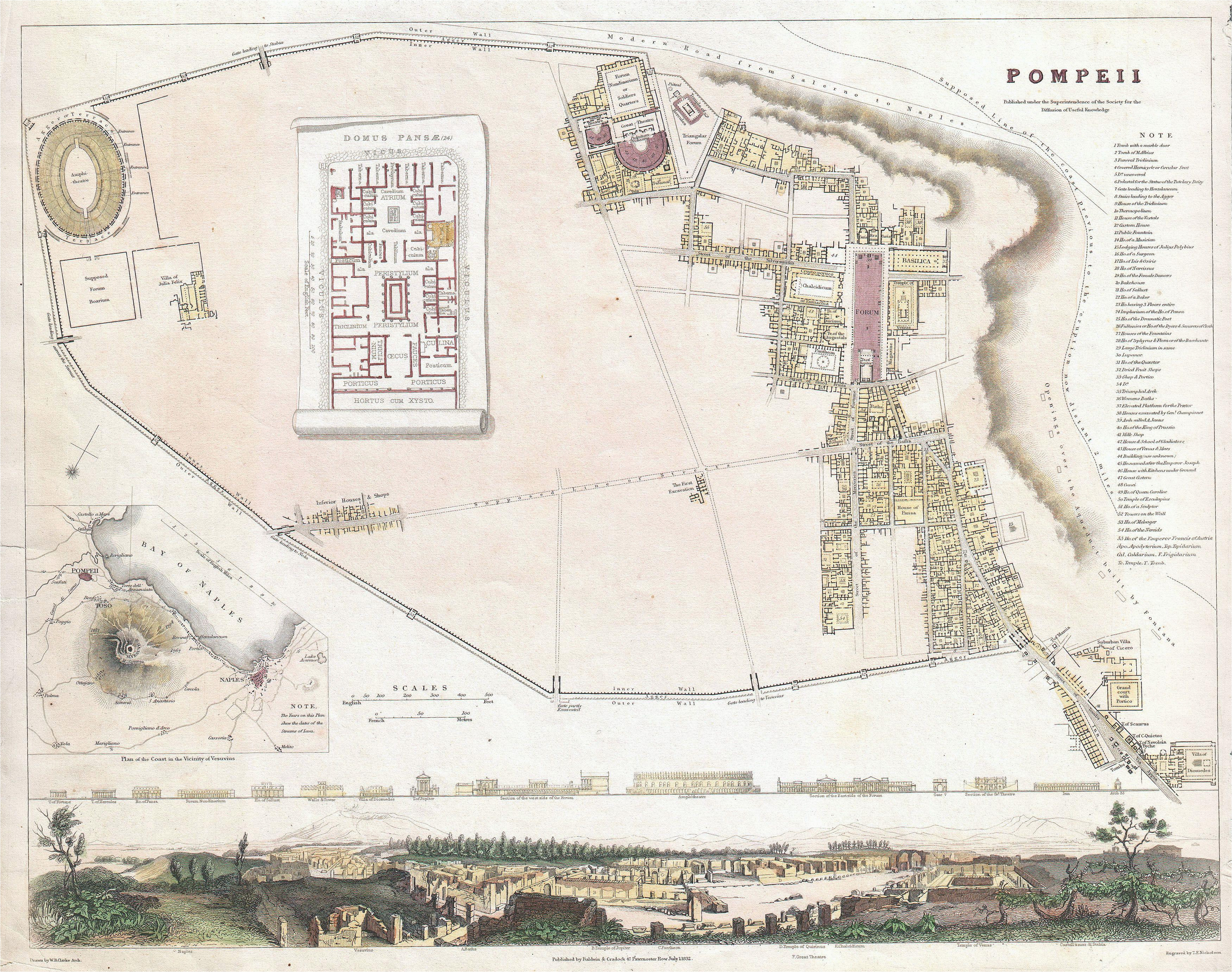 file 1832 s d u k city plan or map of pompeii italy geographicus