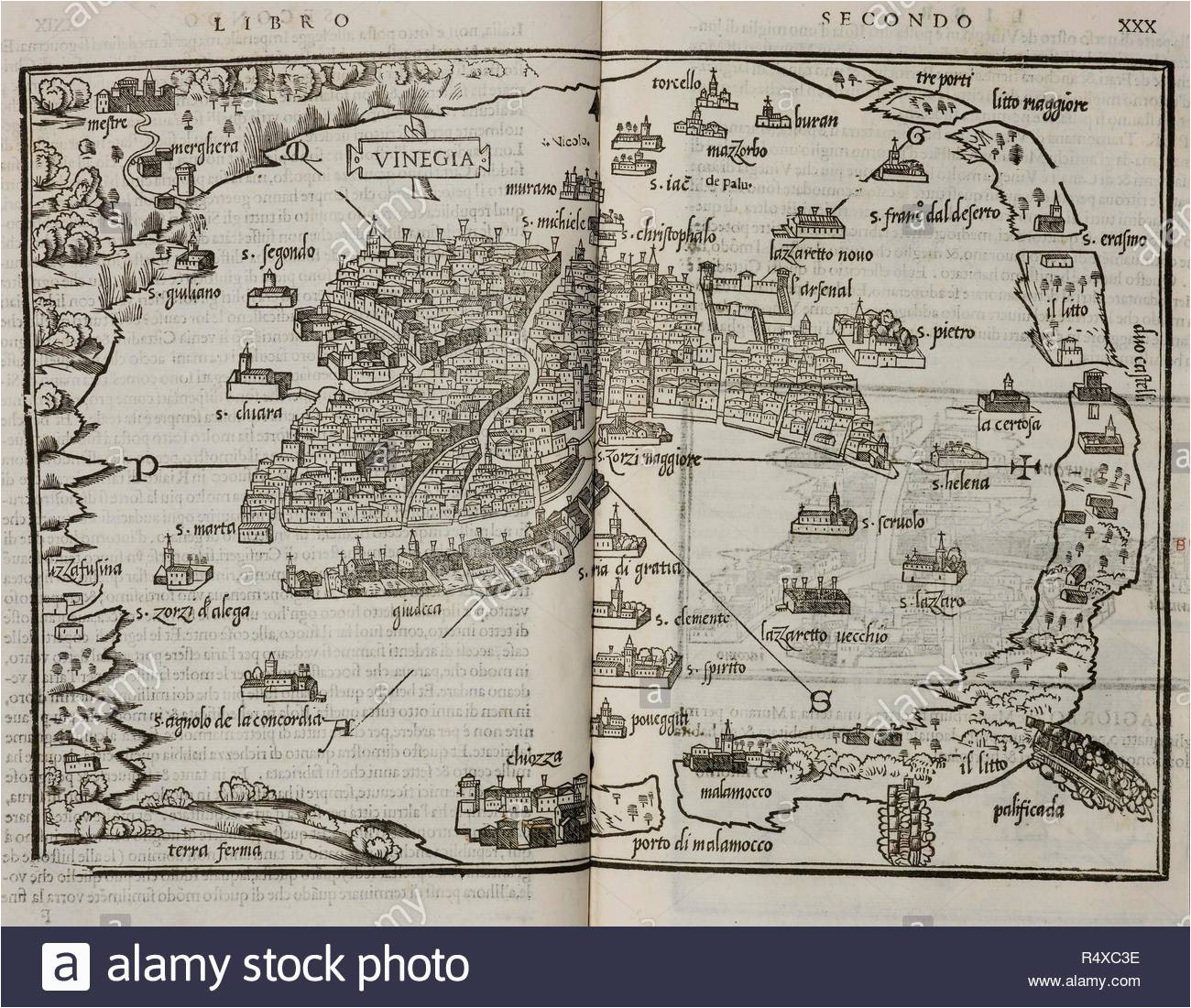 map of the city state of venice dated 1565 lagoon and islands in