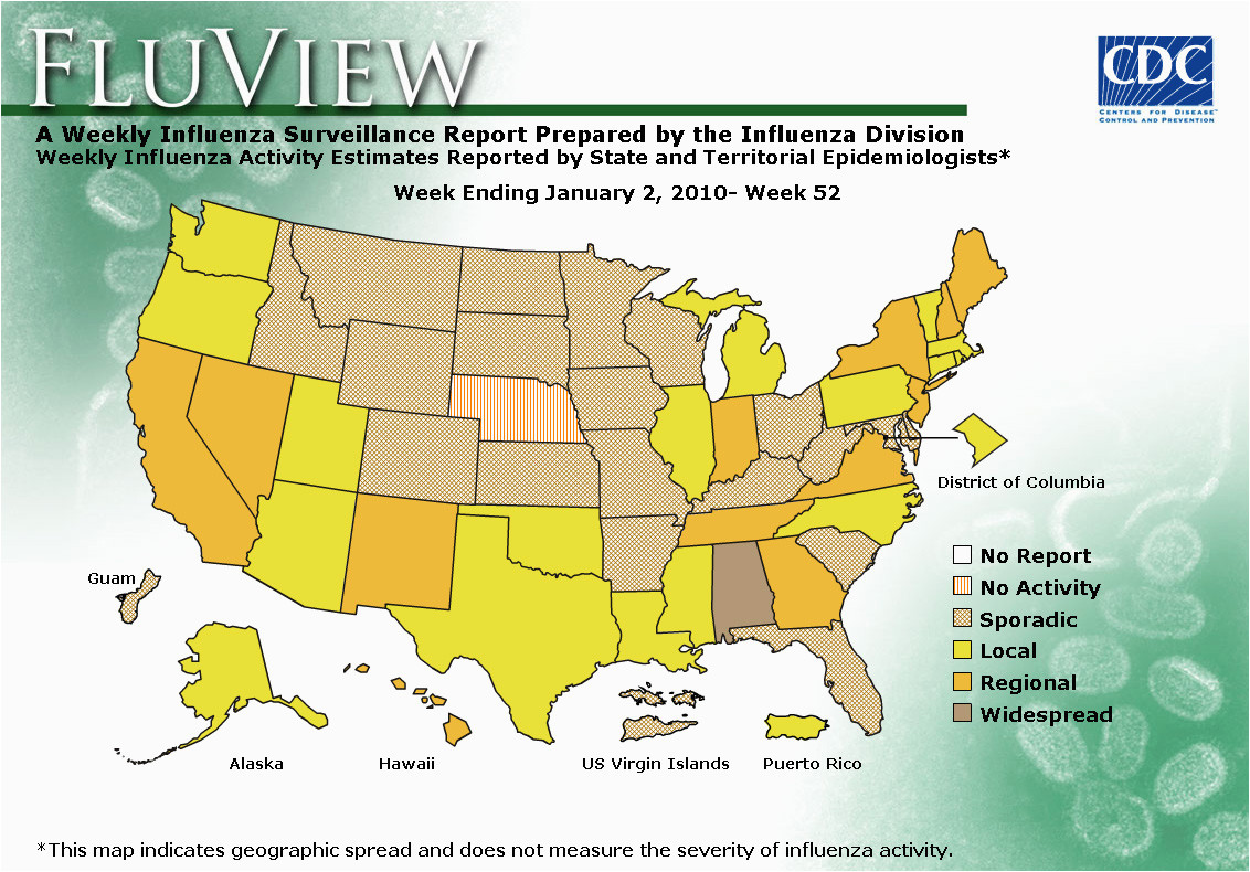 cdc seasonal influenza flu weekly report influenza summary update