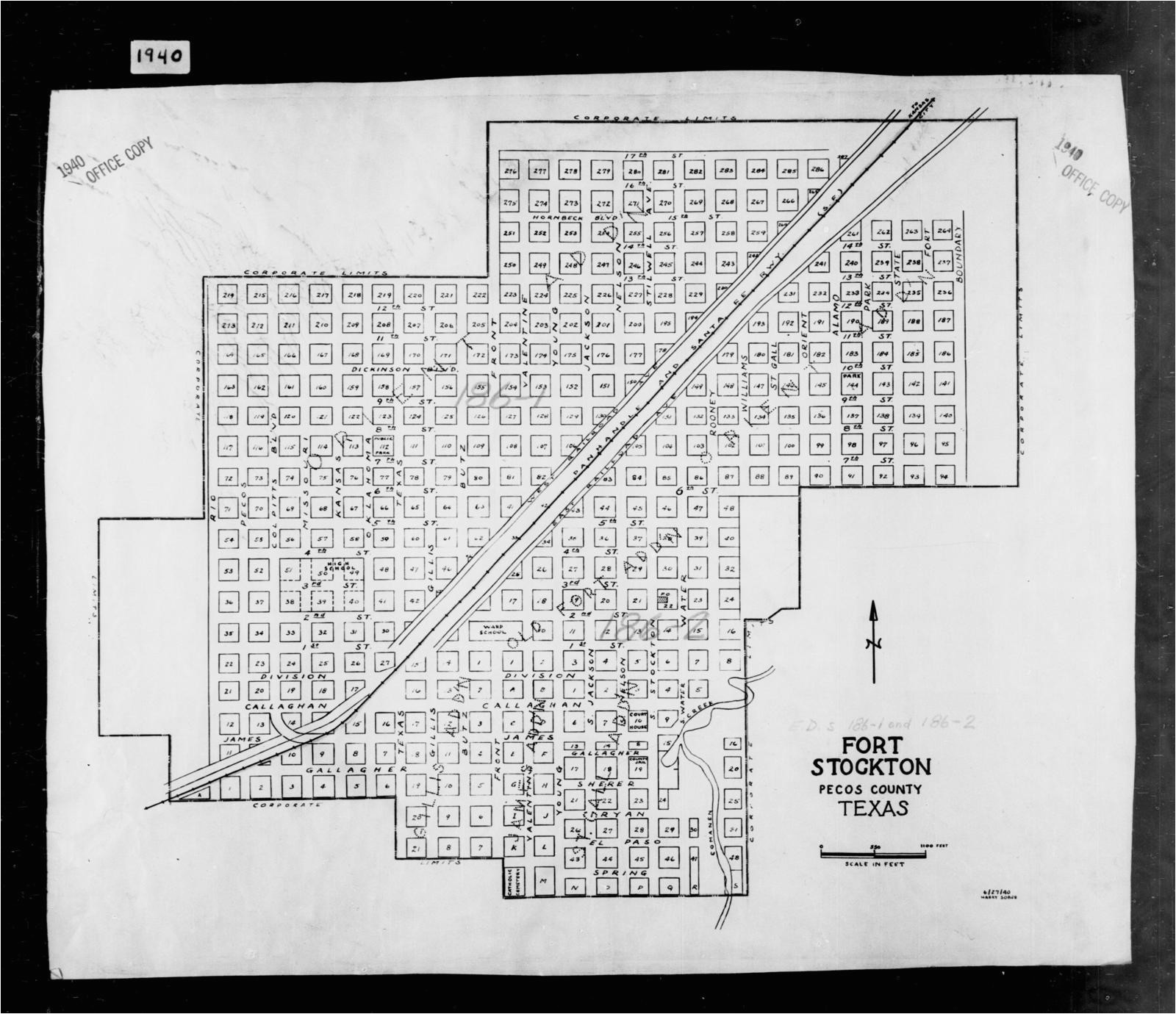 Fort Stockton Texas Map 1940 Census Enumeration District Maps Texas Pecos County Fort Of Fort Stockton Texas Map 
