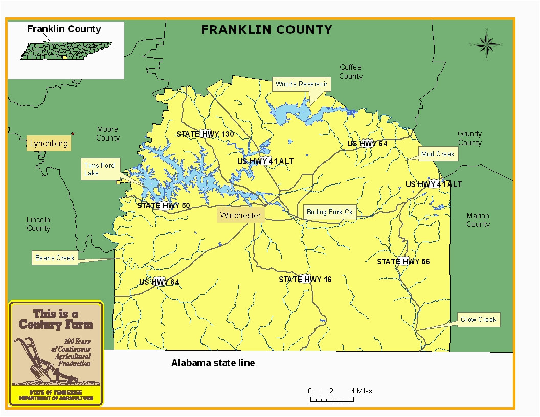 Franklin County Tennessee Map secretmuseum