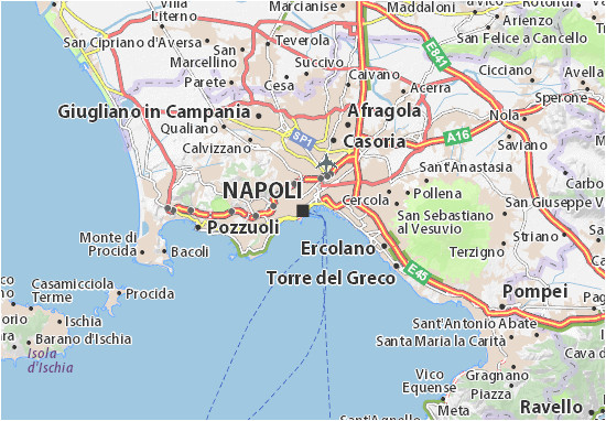 map of naples michelin naples map viamichelin