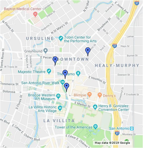 downtown san antonio map google my maps