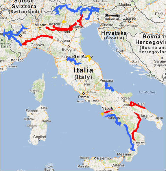 the tour of italy 2013 race route on google maps google earth and