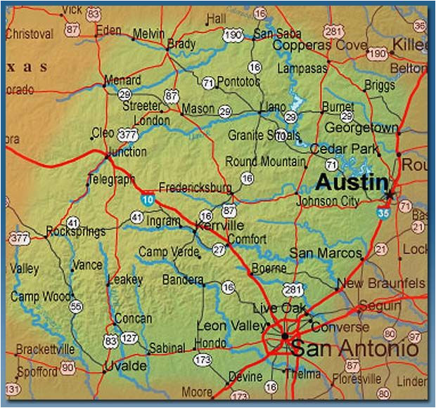 texas hill country map with cities business ideas 2013