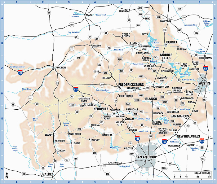 Hill Country Of Texas Map Texas Hill Country Map with Cities Business Ideas 2013