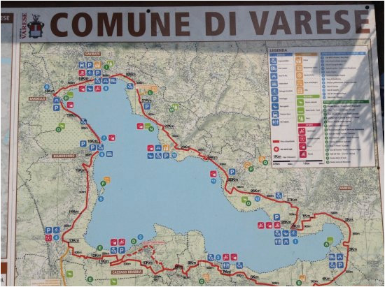 Italy Lakes Map Trail Map Picture Of Lake Varese Bicycle Trail Varese Tripadvisor