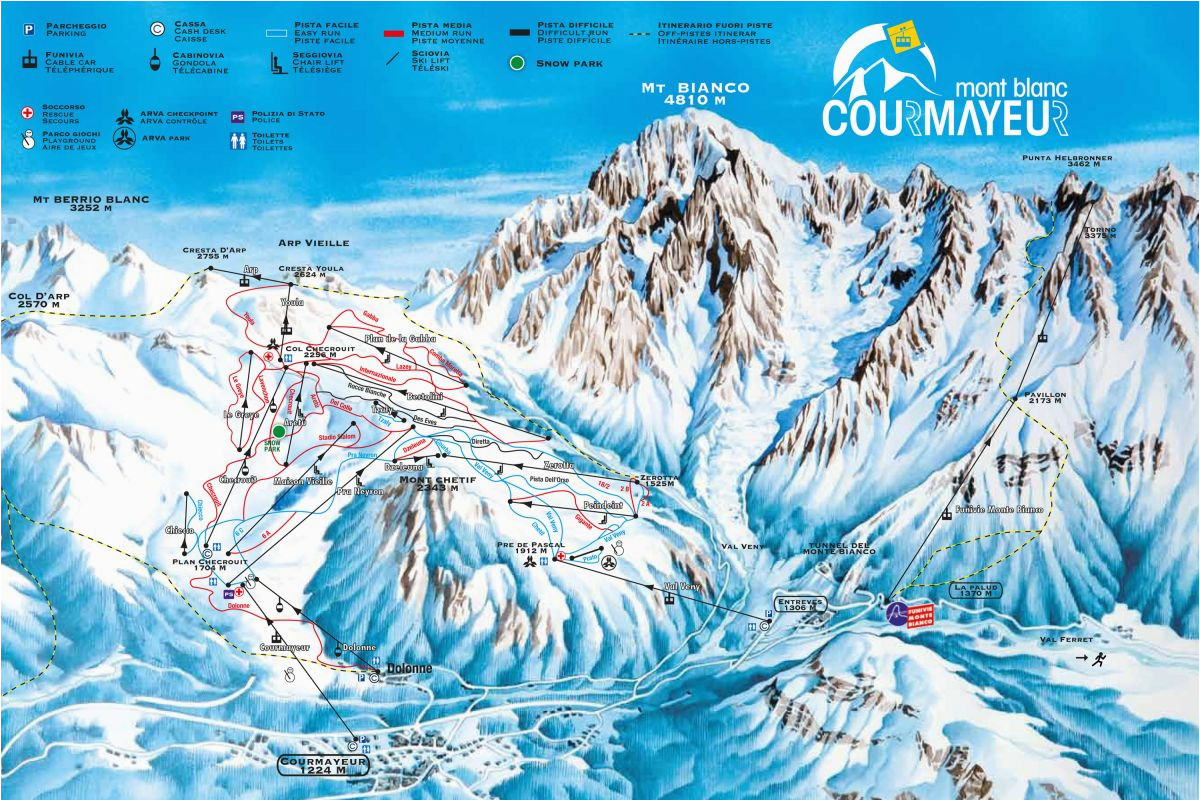 Italy Ski Resorts Map Secretmuseum