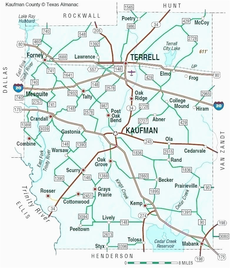Kemp Texas Map Map Of Texas Roads Of Kemp Texas Map 