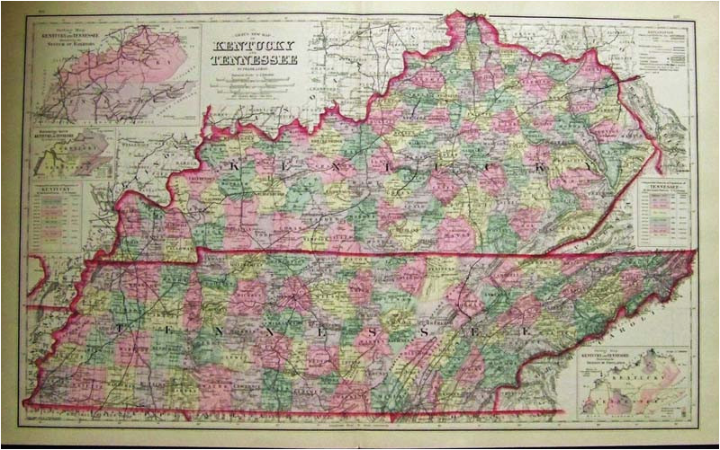 prints old rare tennessee antique maps prints