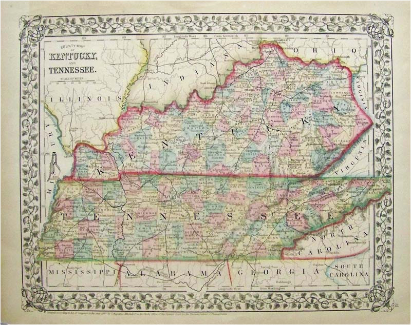 prints old rare tennessee antique maps prints