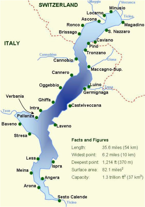 map with all the towns on lake maggiore you can see that the lake
