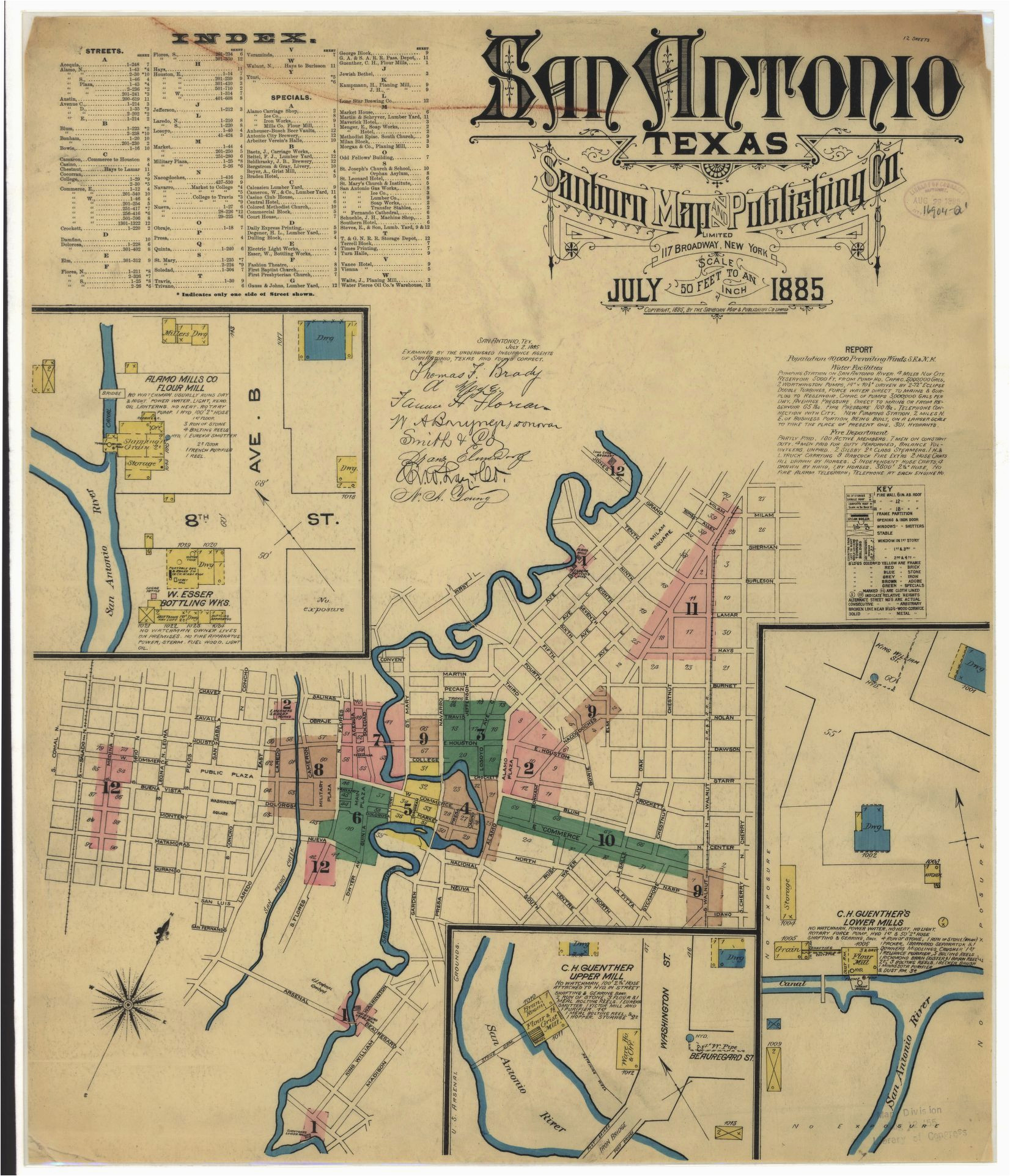historic maps show what downtown san antonio looked like back in