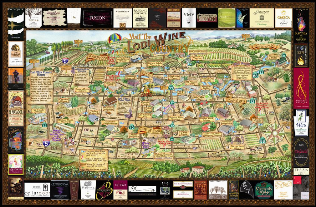 lodi ca wine map wine maps ridge winery wine california wine