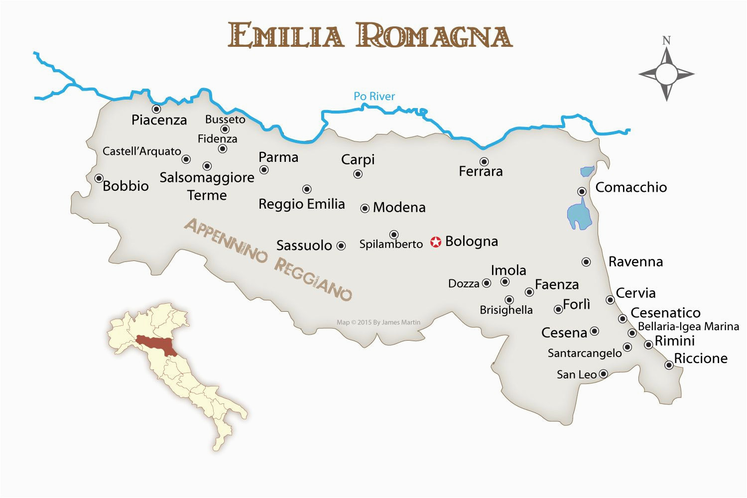 where to go in the emilia romagna region of italy