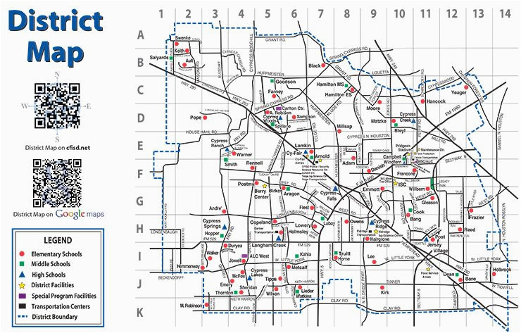 cy fair isd map directions to campuses and facilities running