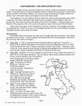 unification of italy world history lesson 90 of 150 map exercise