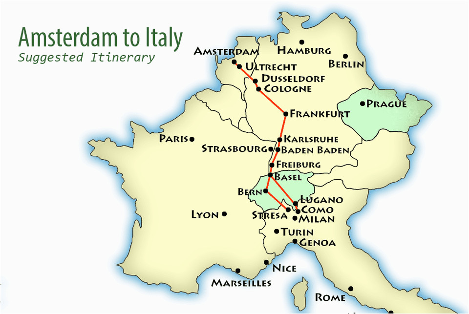 amsterdam to northern italy suggested itinerary
