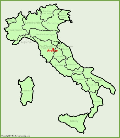 arezzo tourist map