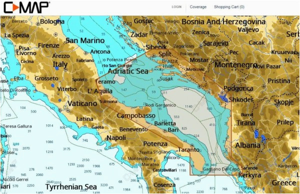 c map nt wide adriatic sea c card morer schiffselektronik