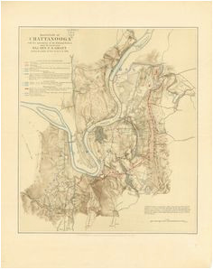 1863 nashville tennessee civil war map antique home decor