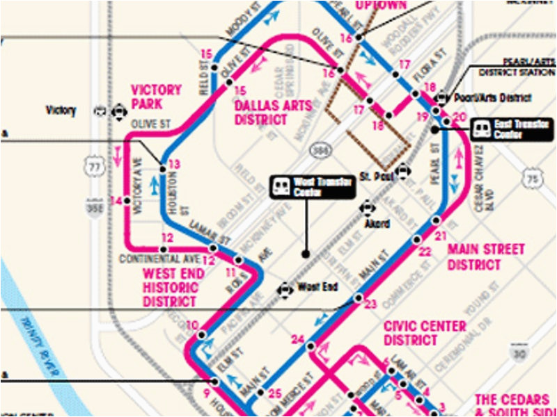 dallas maps downtown neighborhood mass transit maps